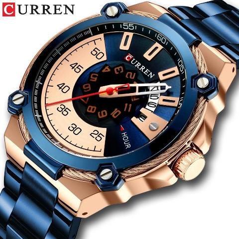 Curren Blue n Gold Dial Watch - MC2K1015 - Image 3